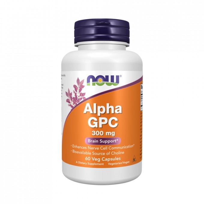 Alpha GPC NOW FOODS 300 мг, 60 капсул NS4913