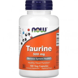 Аминокислота NOW FOODS TAURINE (активатор), 500мг, 100 капсул