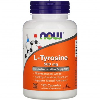 Аминокислота NOW L-Tyrosine, 500 мг - 120 капсул Аминокислота NOW L-Tyrosine, 500 мг - 120 капсул