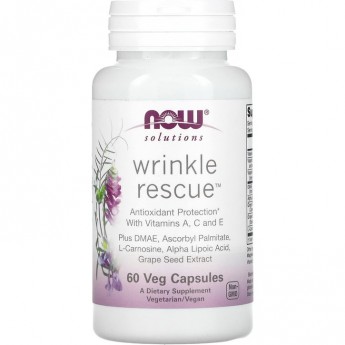 Антиоксидант NOW Wrinkle Rescue, 60 капсул Антиоксидант NOW Wrinkle Rescue, 60 капсул