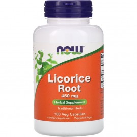 Бад при простуде NOW Licorice Root, Солодка Корень 450 мг - 100 капсул