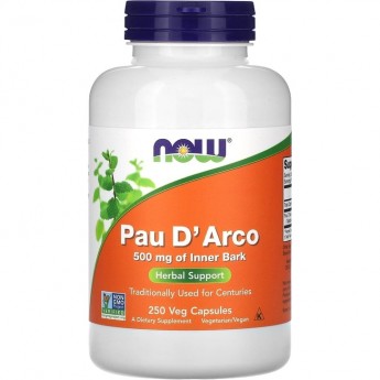 Добавка NOW Pau D'Arco, 500 мг - 250 капсул Добавка NOW Pau D'Arco, 500 мг - 250 капсул