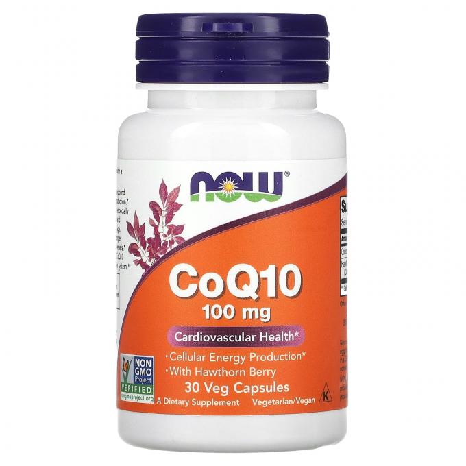 Коэнзим NOW FOODS COQ10, 100 мг - 30 вегкапсул NS31121