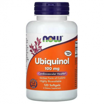 Коэнзим NOW FOODS UBIQUINOL 100MG 120 SGELS