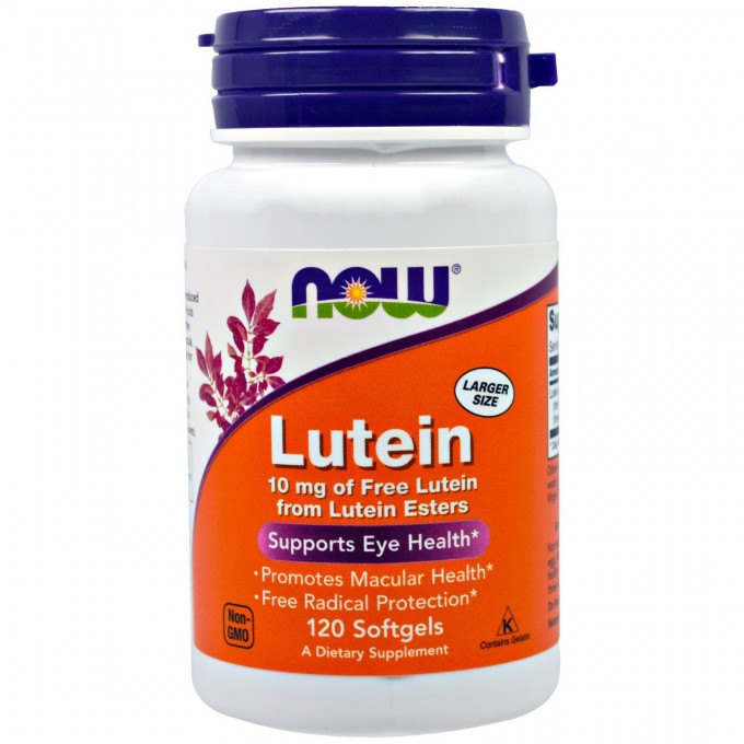 Лютеин NOW FOODS LUTEIN 10 мг (FROM ESTERS) 120 капсул NS29585