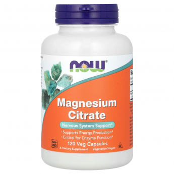 Магний NOW FOODS MAGNESIUM CITRATE CAPS 120 вегкапсул