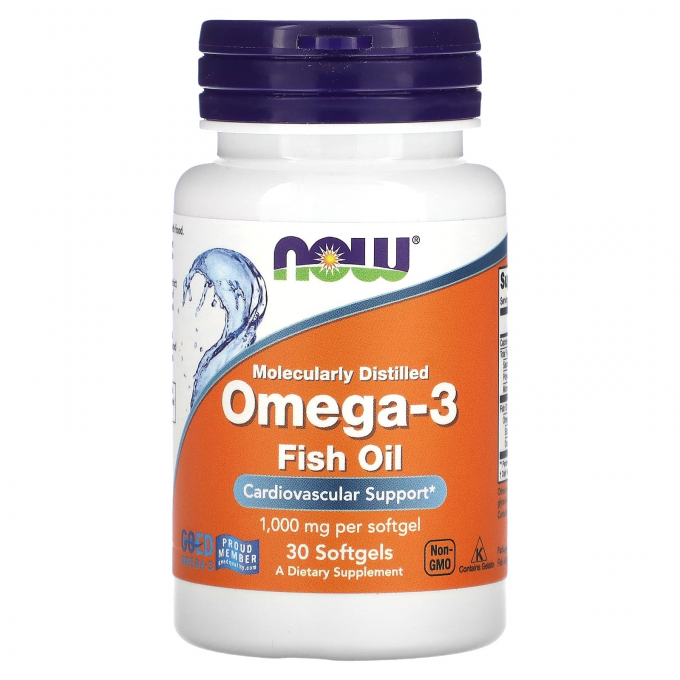Рыбий жир NOW FOODS OMEGA-3 1000 mg 30 капсул NS9708