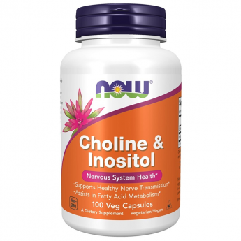Витамин NOW FOODS CHOLINE & INOSITOL 500 мг, 100 капсул